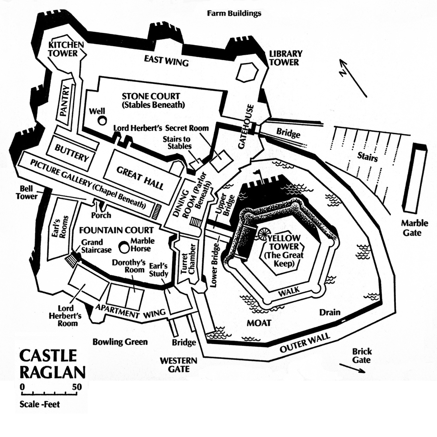 Map of castle